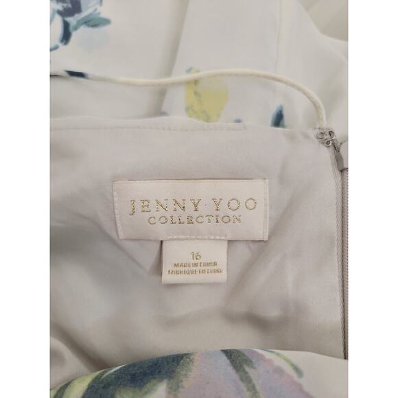Jenny Yoo Collection SZ 16 Maxi Dress Floral Spaghetti Strap Gown Layered - Picture 8 of 10